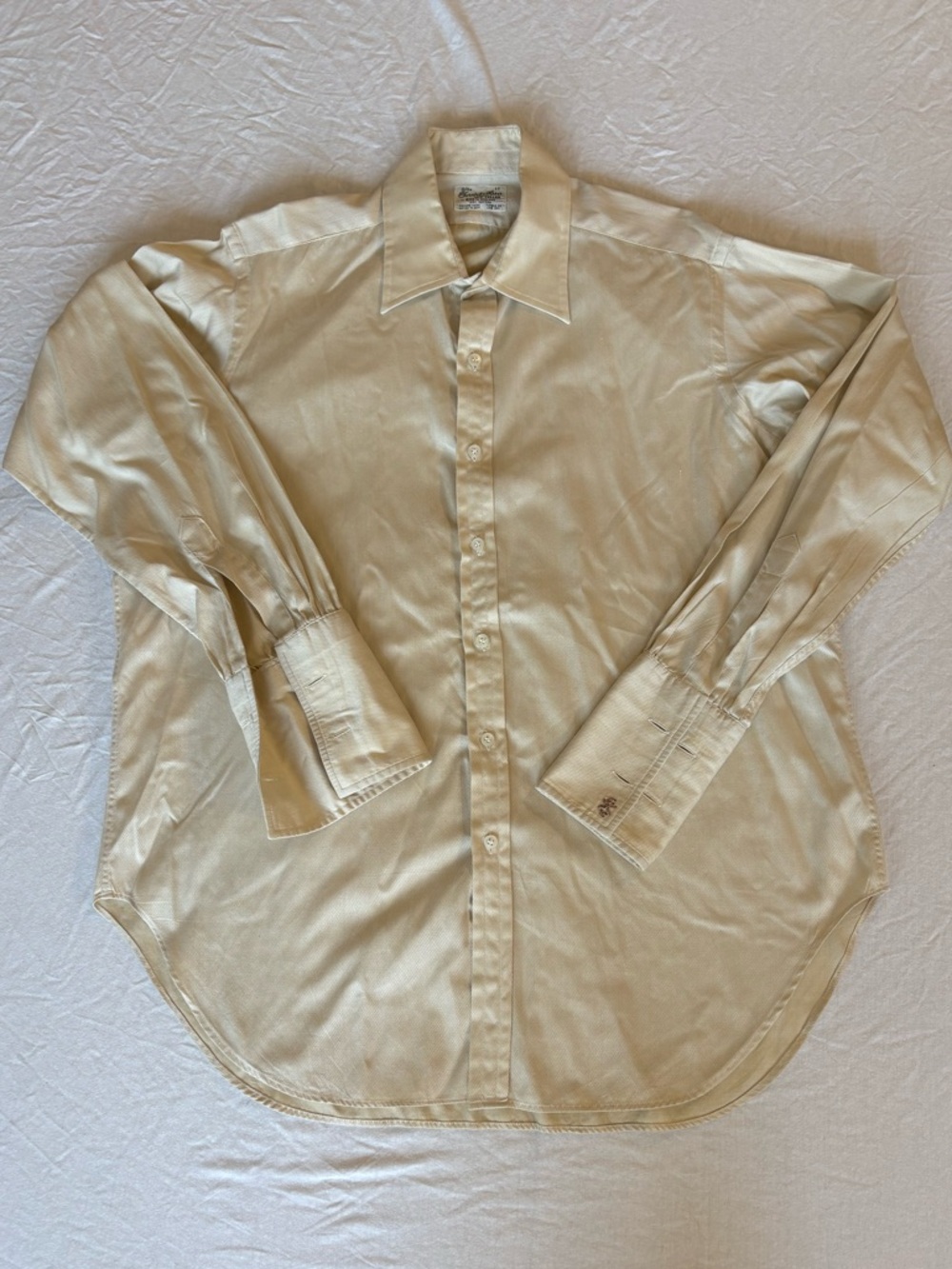 Turnbull & Asser Neiman Marcus Shirt Mens 17 Off White L/S Vintage Dress Shirt